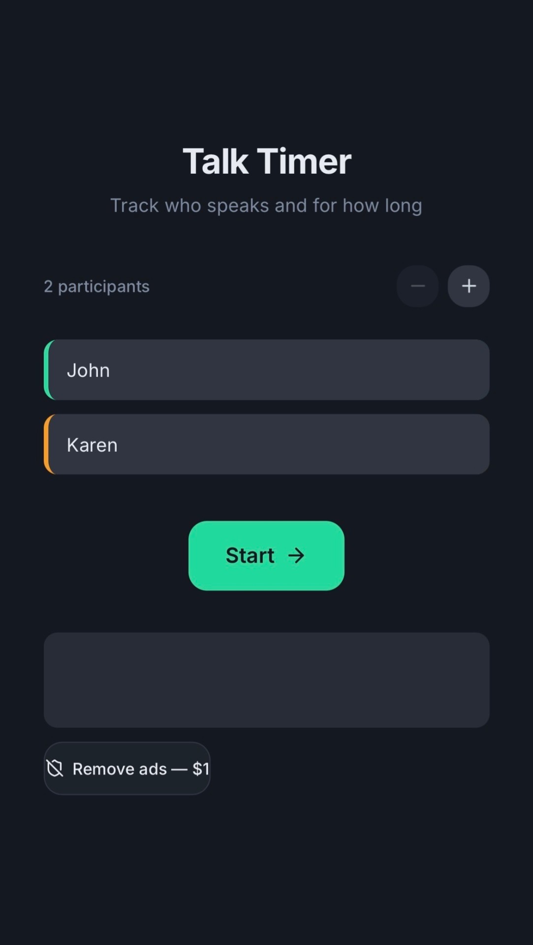 Voice Over Timer Talk Timer